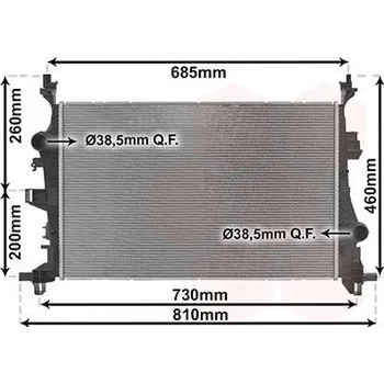 Chladič motoru Chladič, chlazení motoru VAN WEZEL 17012701