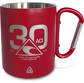 červený nerezový termo hrnek (plecháček) ACI, objem 300ml, X HRNEK 30