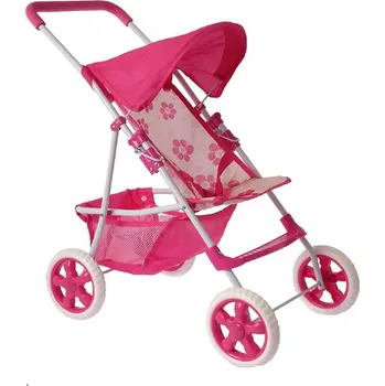 Kočárek pro panenku Kočárek pro panenky WOOPIE Royal s květinovým vzorem