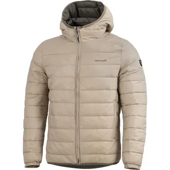 Pánská softshellová bunda Bunda s kapucí AURORA 2.0 PUFFER HOODED KHAKI vel.M