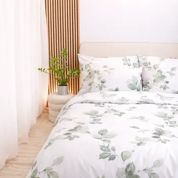 Bavlněné povlečení 140x200 set zelené listí