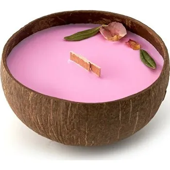 Tropikalia Svíčka z kokosu - vůně Růže