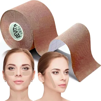 Tejpovací páska REVITY Kineziologická tejpovací páska 5 cm x 5 m - na obličej a poprsí KAŠTANOVÁ