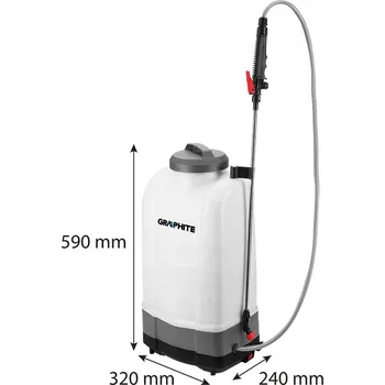 Postřikovač Elektrický akumulátorový zádový postřikovač 15L GRAPHITE Energy+