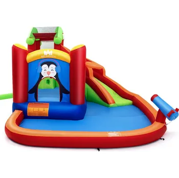 Skákací hrad Nafukovací tučňák vodní skluzavka