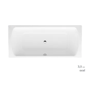 Vana Laufen Obdélníková vana Laufen Bolsena 180x80 cm smaltovaná ocel levá i pravá SIKOVLMP180 SIKOVLMP180
