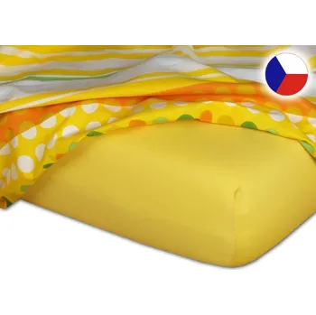Prostěradlo Jersey prostěradlo 200x200x20 EXCLUSIVE tmavě žluté