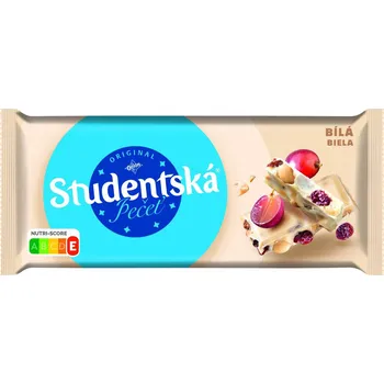 Čokoláda Studentská pečeť BÍLÁ 170g (Kartonové balení : 16 ks)