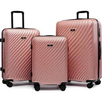 Extra odolný cestovní kufr s TSA zámkem ROWEX Roseline 3v1 Barva: Šampaňská