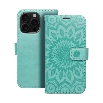 Pouzdro na mobilní telefon Pouzdro MEZZO Book pro IPHONE 16 Pro mandala zelené - OEM + zdarma možnost vyzkoušet a vrátit zboží do 30 dní