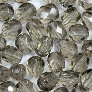 Korálek CZ Korálky broušené 5mm kouřová (50ks)