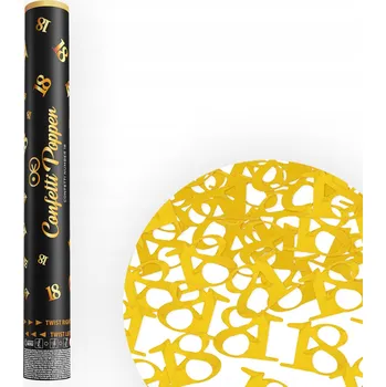 Konfeta PartyPal tuba s konfetami - zlaté hvězdičky