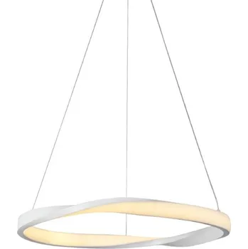 ACA Lighting závěsné svítidlo HARMONY LED 32W 2500lm CCT IIP20 bílý kov + akryl HM24LEDP60WHCCT