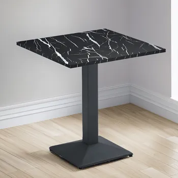 Jídelní stůl Max-i Jídelní stůl YAMMAL 70x70 černý mramor / černá