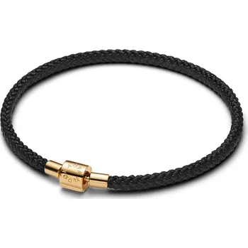 Oblečení a móda PANDORA náramek Moments s třpytivou černou šňůrkou S2