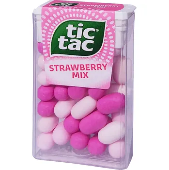 Cukrovinka TicTac Strawberry mix 18g cena za kartonové balení (Kartonové balení : 24 ks)