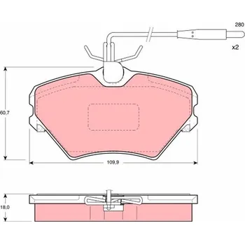 Brzdová destička Sada brzdových destiček, kotoučová brzda ZIMMERMANN GDB1087