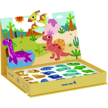 Dřevěná hračka Magnetická skládačka dinosauři od Tooky Toy