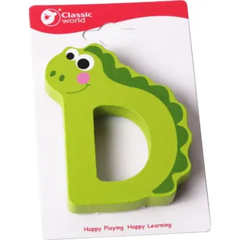 Dřevěná hračka Classic World dřevěné písmeno D