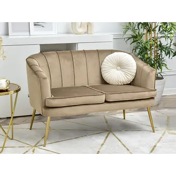 Křeslo Mebel Partner Etimee S (béžová + zlatá)