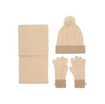 Čepice Sada čepice, šála a rukavice Roxy RX-KF-001-AW24 Béžová NOSIZE
