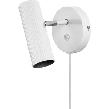 Lampička Globen Lighting Nástěnné světlo Hubble, bílé bílá, chrom 1 x 15 W - Doprava zdarma