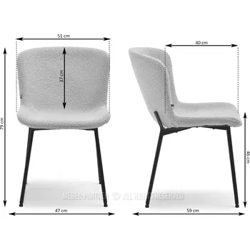 Křeslo Mebel Partner Kirkland (béžová + černá)