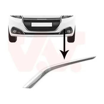 Lišta karosérie Ozdobná / ochranná lišta, nárazník VAN WEZEL 4035581