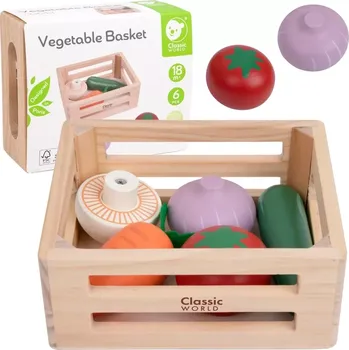 Dětské zboží Klasický svět Dřevěný koš s zeleninou