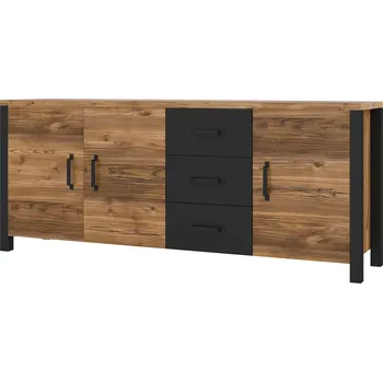 Komoda MOB Oralee Typ 47 (smrk + černá matná)