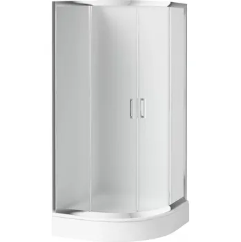 DEANTE - Funkia chrom - Sprchový kout, půlkulatý, 80x80 cm KYP_652K