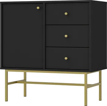 Komoda FALCO Komoda Tomila 814/3 Odstín: Černý grafit