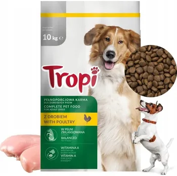 Krmivo pro psa Tropi Krmivo Suché krmivo pro psy s drůbežím masem pro dospělé psy všech plemen 10 kg