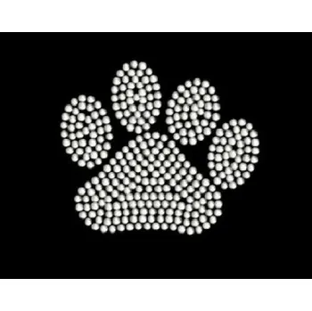 Nášivka Hot fix, nažehlovačka, aplikace tlapka bílá - malá