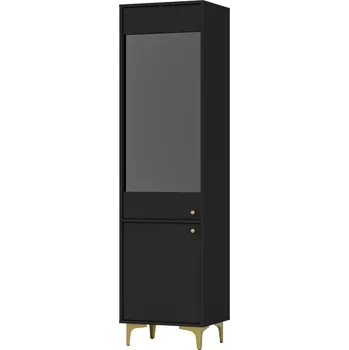 Knihovna FALCO Vitrína Tomila 101/1 Odstín: Černý grafit