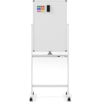 Kancelářský nábytek Oboustranná magnetická tabule s příslušenstvím, 60 x 90 cm