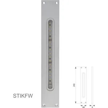 Venkovní osvětlení Venkovní LED osvětlení FLAT, farba RAL9010, H-240mm