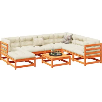 Zahradní lavice zahrada-XL 8dílná zahradní sedací souprava voskově hnědá masivní borovice 3299553