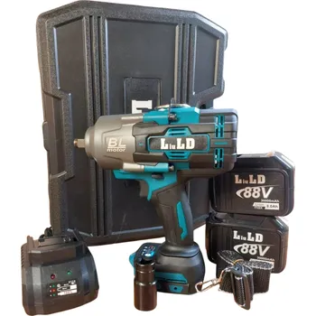 Aku sada LLD 2v1 – rázový utahovák + aku vrtačka 21 V, 2× baterie, kufr