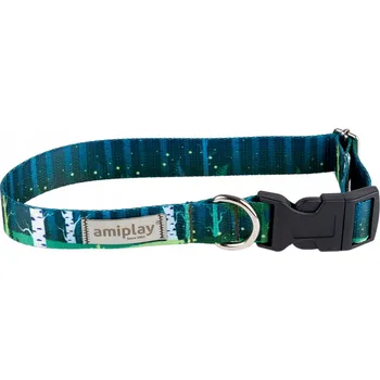 Obojek pro psa Amiplay Nastavitelný obojek BeNature M Forest (Lesní)