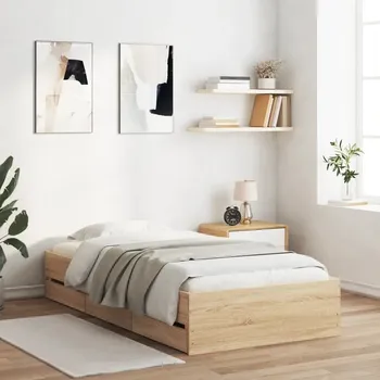 Postel Jednolůžková dřevěná postel VidaXL 60x120 cm, vícebarevná