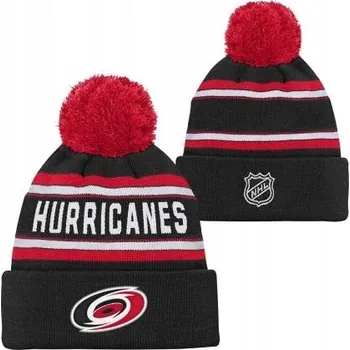 Čepice Dětská zimní čepice Carolina Hurricanes NHL Jacquard Cuffed Knit With Pom