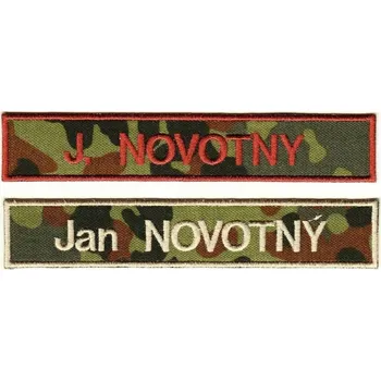 Nášivka Vojenská jmenovka BUNDESWEHR, Provedení: bojová nažehlovací