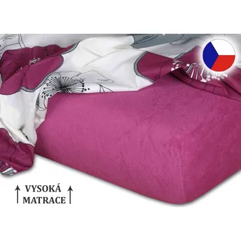 Prostěradlo Froté prostěradlo na vysokou matraci 180x200 EXCLUSIVE Ostružinová