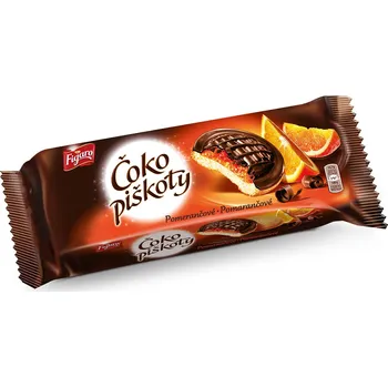 Potravina Figaro Čokopiškoty Pomeranč 147g (Kartonové balení : 24 ks)