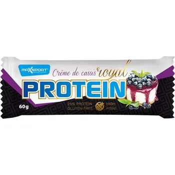 MaxSport Royal Protein Tyčinka créme de cassis 60g cena za kartonové balení (Kartonové balení : 24 ks)