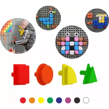 Kancelářský nábytek Masterkidz geometrické kolíčky pro tabule STEM, 8 barev, 256 ks