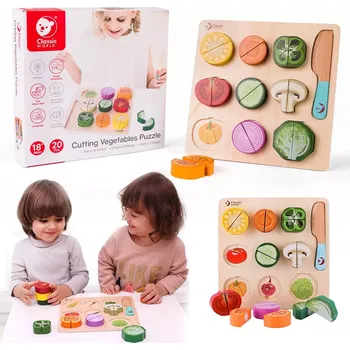 Dřevěná hračka Rappa sada zelenina 20 dílů