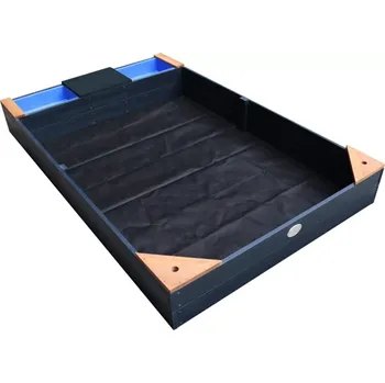 Pískoviště Dřevěné pískoviště AXI s lavicí, pojemníky a krytem