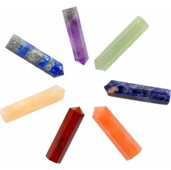 Čakrová sada kamenů krystaly cca 3 - 3,5 cm